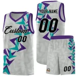 Custom White Boomerang Pattern Sets Basketball Jersey