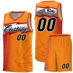 Custom Broncos Orange Dot Scatter Graffiti Pattern Sports Uniform Basketball Jersey