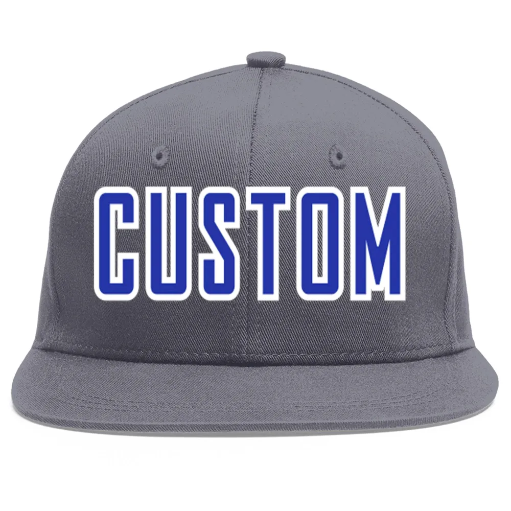Custom Royal White-Gold Color Block Personalized Authentic Two-Button Baseball Jersey