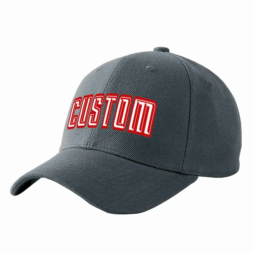 Custom Dark Gray Aqua-Black Curved Eaves Sport Baseball Cap Design for Men/Women/Youth