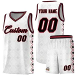 Custom White Side Blocks Sports Uniform Basketball Jersey