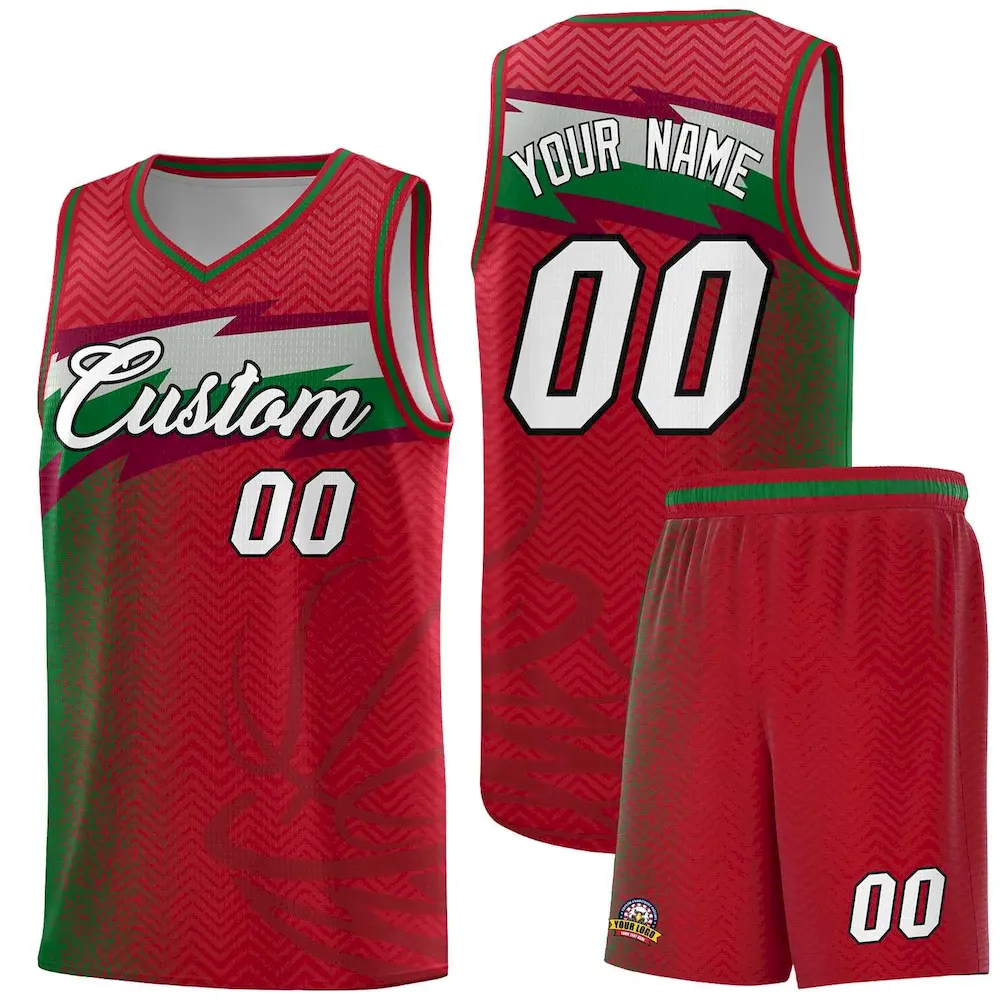 Custom White Pink Graffiti Pattern Star Print Basketball Jersey Sets