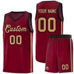 Custom Crimson Personalized Honeycomb Pattern Sports Uniform Basketball Jersey