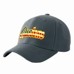 Custom Dark Gray Vintage USA Flag-Gold Curved Eaves Sport Baseball Cap Design for Men/Women/Youth