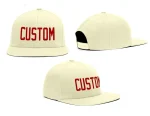 Custom Cream Red Outdoor Sport Baseball Cap