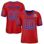 Custom Scarlet Royal-White Drift Fashion Mesh Authentic Football Jersey