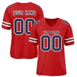 Custom Red Navy-White Classic Style Authentic Football Jersey