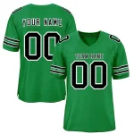 Custom Kelly Green Black-White Classic Style Authentic Football Jersey