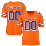 Custom Orange Royal-White Classic Style Authentic Football Jersey