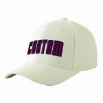 Custom Cream Red-Navy Curved Eaves Sport Baseball Cap Design for Men/Women/Youth