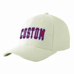 Custom Cream Red-Royal Curved Eaves Sport Baseball Cap Design for Men/Women/Youth