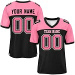 Custom Black-Light Pink Raglan Sleeves Fashion Authentic Football Jersey