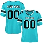 Custom Aqua Personalized Classic Authentic Football Jersey