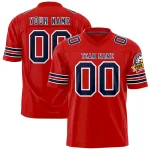 Custom Red Navy-White Personalized Classic Authentic Football Jersey