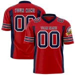Custom Red Navy Personalized Insert Color Design Authentic Football Jersey