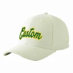 Custom Kelly Green Gold Personalized Phonetic Rhythm Authentic Baseball Jersey