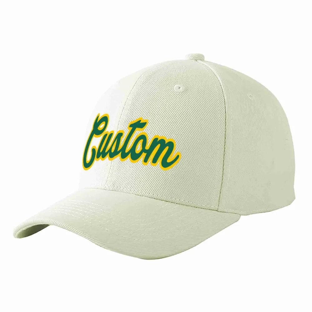 Custom Kelly Green Gold Personalized Phonetic Rhythm Authentic Baseball Jersey