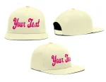 Custom Cream Pink Sport Baseball Cap