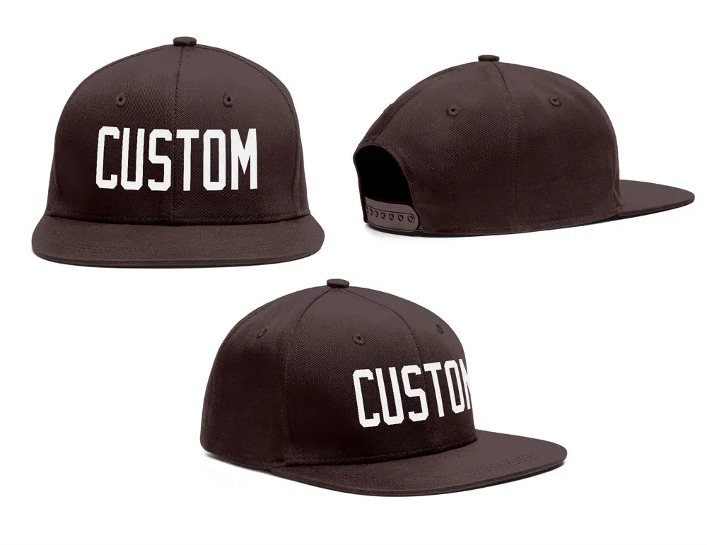 Custom Brown-White Outdoor Sport Baseball Cap