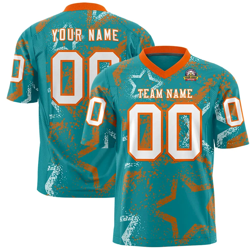 Custom Purple Pink-White Personalized Star Graffiti Pattern Authentic Football Jersey