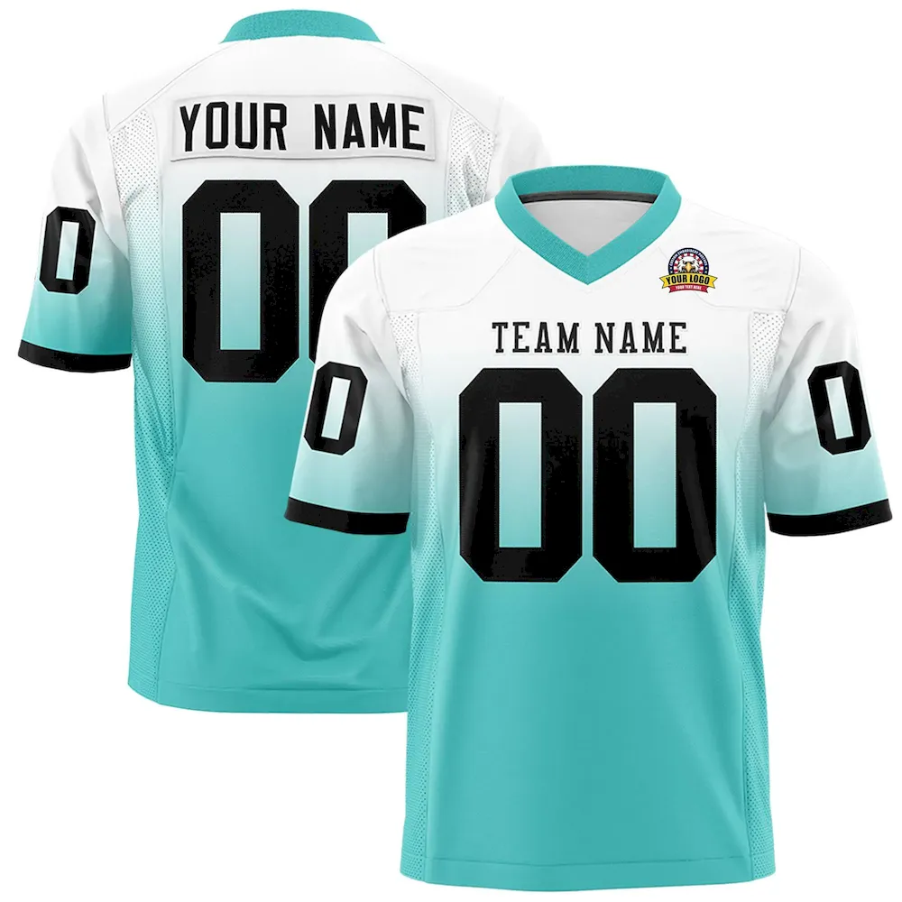 Custom White Yellow Gradient Fashion Personalized Authentic Football Jersey
