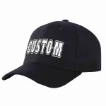 Custom Black White-Black Curved Eaves Sport Baseball Cap Design for Men/Women/Youth