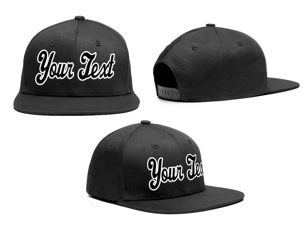 Custom Black Yellow-Red Casual Sport Baseball Cap