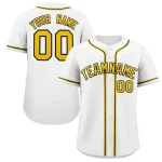 Custom White Red-Black Classic Style Authentic Baseball Jersey