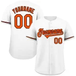 Custom White Old Gold-Navy Classic Style Fashion Authentic Baseball Jersey