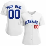 Custom White Black Gold Classic Style Baseball Jersey for Women
