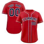 Custom Red Royal-White Classic Style Authentic Baseball Jersey