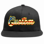 Custom Black Vintage?USA?Flag-Gold Casual Sport Baseball Cap