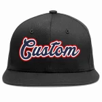 Custom Black Navy-White Casual Sport Baseball Cap