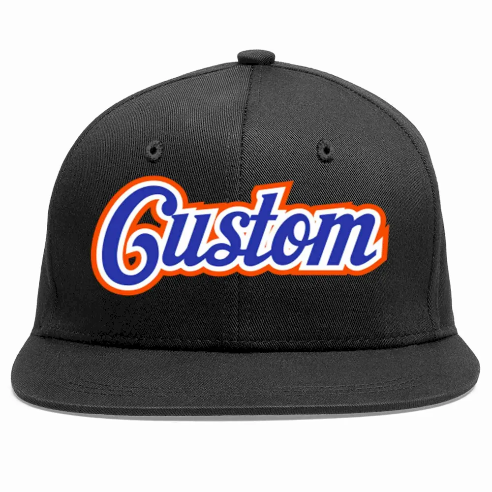 Custom Black Royal-White Casual Sport Baseball Cap
