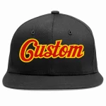 Custom Black Red-Yellow Casual Sport Baseball Cap