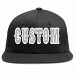 Custom Black Gray-White Casual Sport Baseball Cap