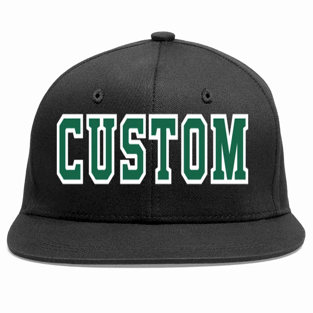 Custom Black Vintage?USA?Flag-Gold Casual Sport Baseball Cap