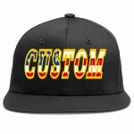 Custom Black Vintage?USA?Flag-Gold Casual Sport Baseball Cap