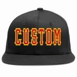 Custom Black Red-Yellow Casual Sport Baseball Cap