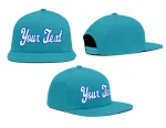 Custom Aqua White-Blue Casual Sport Baseball Cap
