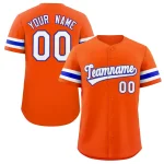Custom Orange White-Royal Classic Style Authentic Baseball Jersey