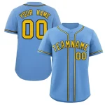 Custom Light Blue Red-Navy Classic Style Authentic Baseball Jersey