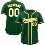 Custom Green Red-Yellow Classic Style Authentic Baseball Jersey