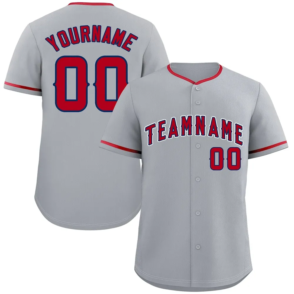 Custom Gray Navy-Orange Bull Classic Style Authentic Baseball Jersey