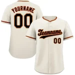 Custom Cream Royal-Gold Classic Style Authentic Baseball Jersey