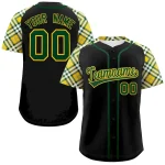 Custom Black Gray-Red Personalized Raglan Sleeves Authentic Baseball Jersey