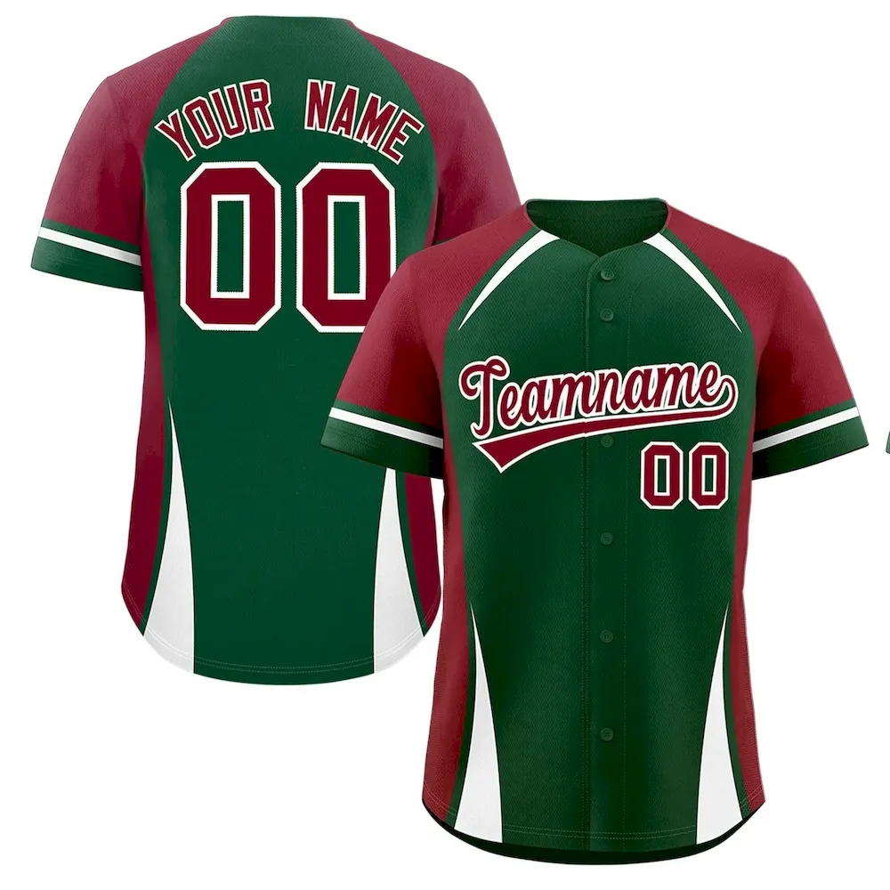 Custom Light Green Aqua-White Personalized Color Block Authentic Baseball Jersey
