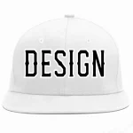 Custom White Black-White Flat Eaves Sport Baseball Cap Design for Men/Women/Youth
