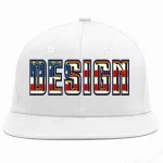 Custom White Vintage USA Flag-Gold Flat Eaves Sport Baseball Cap Design for Men/Women/Youth