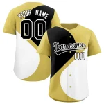 Custom Kelly Green Black-White Color Block Personalized Half Heart Pattern Authentic Baseball Jersey